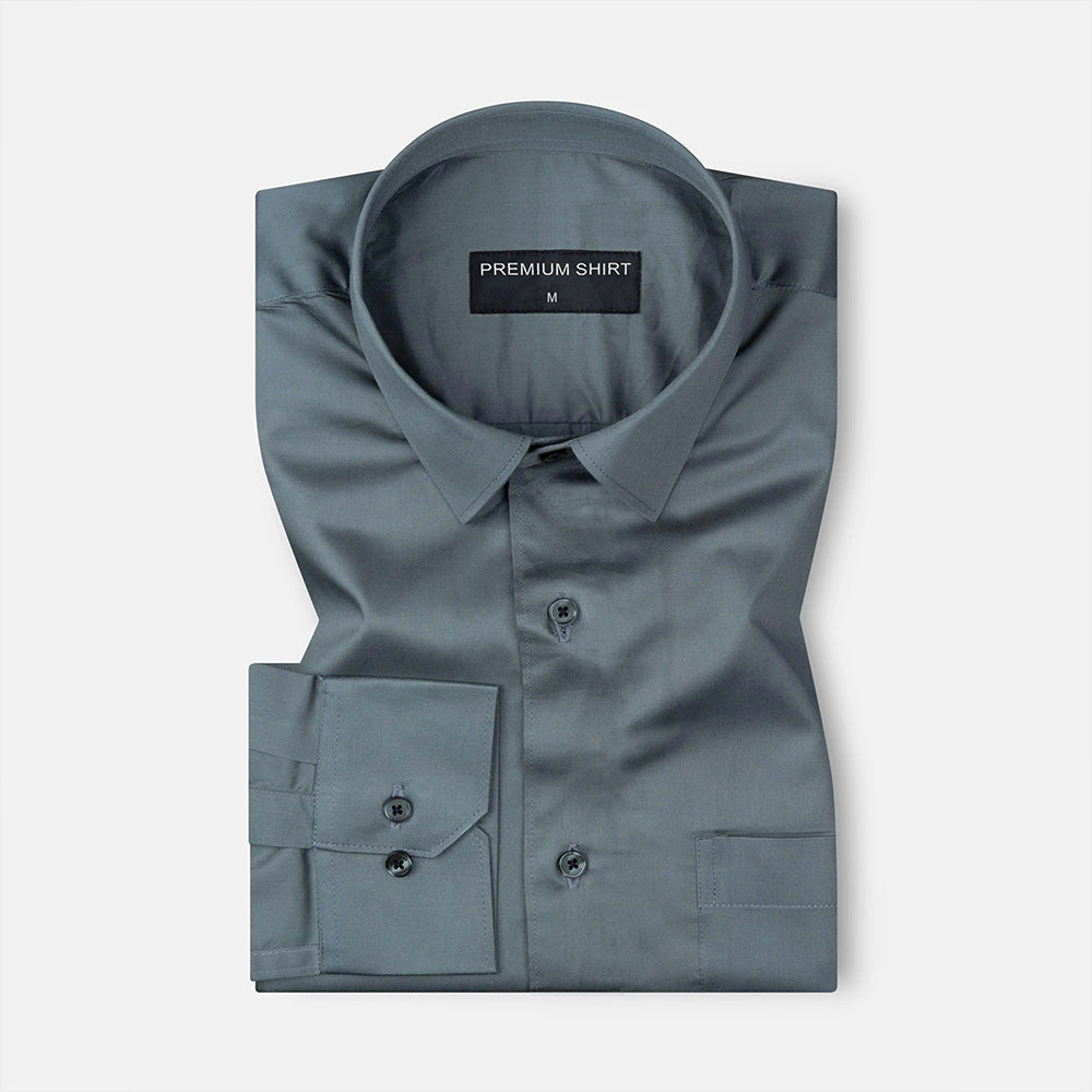 Premium Satin Shirts | Pack of 3 – White, Navy & Teal – included shirt 3 of 3