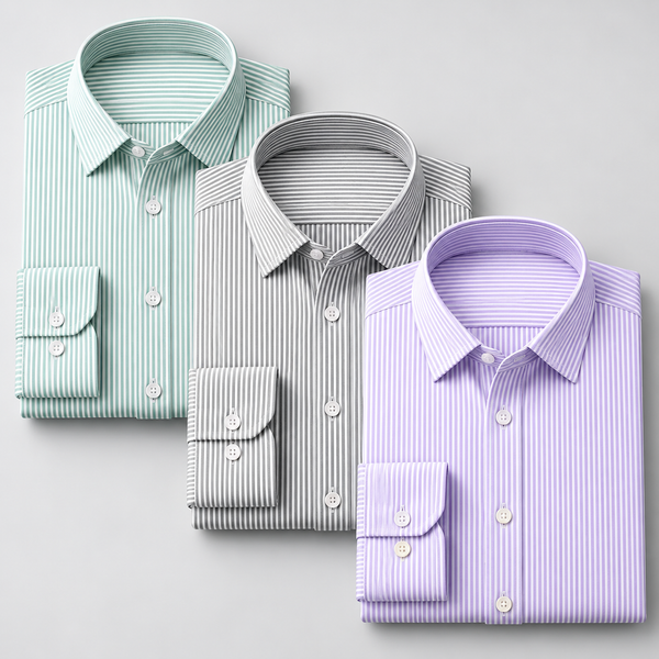 Men’s Premium Stripe Collection – Pack of 3 | Purple + Light Green + Dark Green