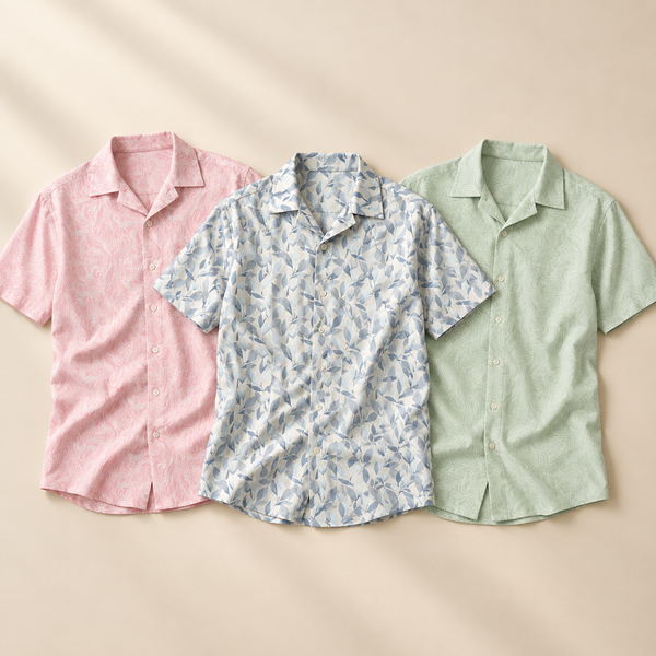 Men’s Cuban Collar Printed Shirts | Pack of 3 – Summer Edit